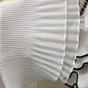 Phụ Kiện Trang Trí Ren Voan Dài 12cm Viền Ren Xếp Ly Viền Váy Viền Tay Áo Viền Ren Thủ Công DIY Phụ Kiện May Vá