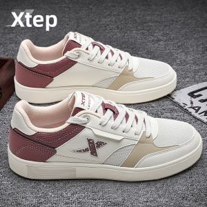 XTEP | Giày Thể Thao Mặt Da Chống Thấm Nước Chống Trượt Thời Trang