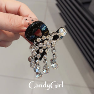 Korean Style Shiny Swarovski Crystal Fringe Small Hair Clip Womens New Fashion Sensation Top Clip for Half Updo Shark Clip