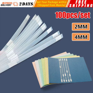 ❤️【Same Day Delivery】 【100pcs】2/3/4/6/10mm Hot Melt Binding Machine Glue Strip DIY Thermal Book Report Flat Sticker Accessories School Office Stationery Binding-Glue