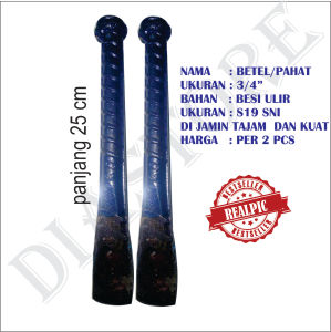 termurah  2 pcs betel besi kuat  ukuran 3/4" bahan besi ulir  bagus ukuran s19 sni alat pahat
