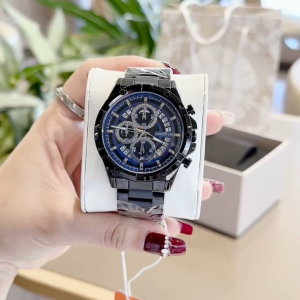 Đồng hồ nam thời trang ANBSHOP Quartz COMLORVEI D683 dây thép  size 44mm