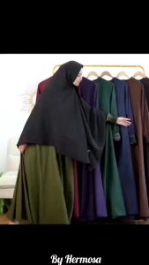 Hermosa - Gamis Emboss Indian Cokelat Wolfis Premium Umbrella 4m