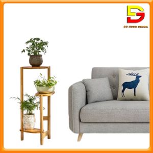 Giá Gỗ 3 Tầng Làm Bằng Gỗ Thông Đẹp Trang Trí Nhà Cửa Để Cây Cảnh Chậu Hoa DG-150