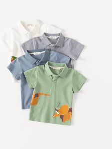 Boys Cotton cartoon Polo Shirt Kids Shirt Casual Printed Breathable hight quality 1-4 years
