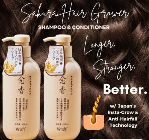 SAKURA HAIR GROWER & ANTI HAIRFALL SHAMPOO & CONDITIONER