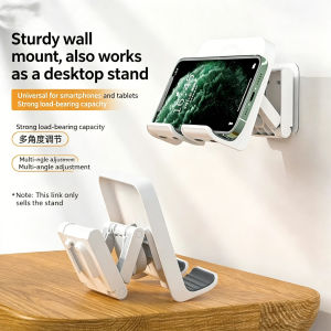 EOENKK | Portable Wall Mount Shower Phone Holder Adjustable Self-Adhesive Cellphone Stand Universal Hands-Fre