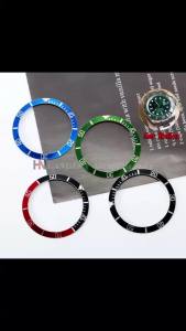 37mmx31mm Flat Luminous Ceramic Alloy Watch Bezel Insert for Rolex Submariner Water Ghost Watch Cases Movement Watch Ring Parts