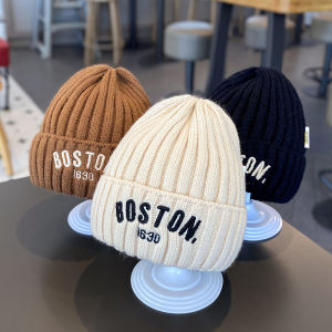 Mũ Len Dệt Kim Bé Trai Bé Gái Chữ Cái Instagram Phong Cách Hàn Quốc Thu Đông Trẻ Em Mũ Chui Đầu Em Bé Giữ Ấm Mùa Đông Sành Điệu