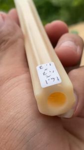 Pipa GG Asli Lokal Blimbing Lengkung 16cm Bahan Merah Bening