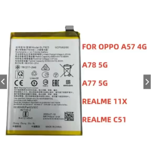 BATERRY BLP923 FOR OPPO A57 4G 2022 / A77 5G / A78 5G A97 5G / REALME 11X / REALME C51 Replacement