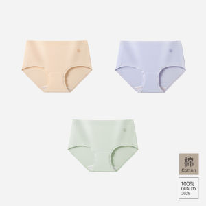 Comfortable Soft Pure Cotton Womens Triangle Panties Mid-Waist Antimicrobial Underwear Breathable Daily Wear Short Shorts