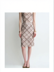 Velvet Check Pattern Low Waist Mini Skirt