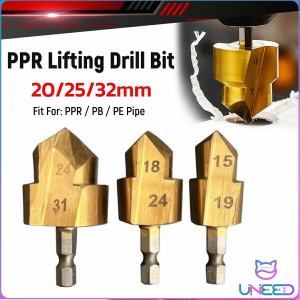 Need PPR Lifting Drill Water Pipe Connection Tool 20/25/32mm Hexagon Shank Titanium Coated Stepped Drill