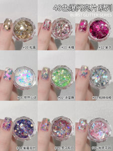Super Bright Mixed Neon Nail Art Glitter Nail Gel Decorations Popular New Arrival 2025 Trendy Manicure Supplies from China