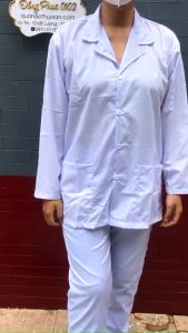 Áo Blouse nữ cộc tay áo phòng thí nghiệm dược sĩ nữ - cộc tay