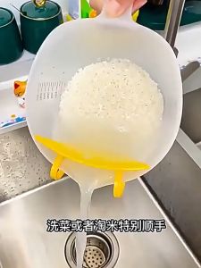 Liquid Mixing Measuring Cup Kitchen Baking Gadget Liquid Filtering Bowl With Scale Clear Removable Filter Egg Measuring