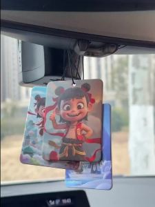 哪吒魔童敖丙汽车香薰车载香片家居房间衣柜挂饰挂件车上高档用品Nezha Magic Child Aobing Car Aromatherapy Car Fragrant Tablets Home Room Wardrobe Hanging Accessories Car High end Supplies