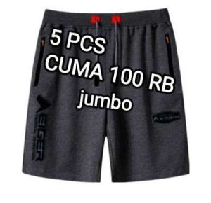 PAKET ( 5 PCS ) Celana Rib pendek pria dewasa / celana santai / celana casual pria