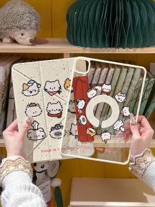 zoyu | Magnetic Transparent Case for iPad Rotatable 720 Degree No Pen Slot Acrylic Anti-Drop