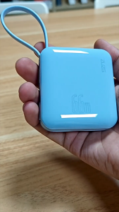 【CCC Certification】66W 10000mAh Power Bank | PD 22.5W Fast Charging | Dual-Cable Portable（Lightning/Type-c） Charger mini powerbank Blue/Pink