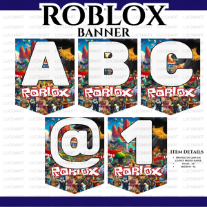 🎉 LUCSMART Roblox Inspired Alphabet and Numbers Banner 🎉  Material & Print: This banner is printed on 200gsm glossy photo paper.