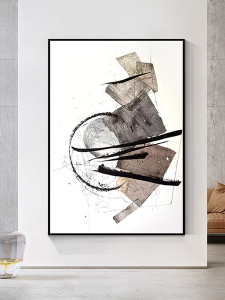 New Chinese Style Entrance Hall Decorative Painting Abstract Living Room Sofa Floor Standing Artwork High-End Corridor Passage Hanging Picture