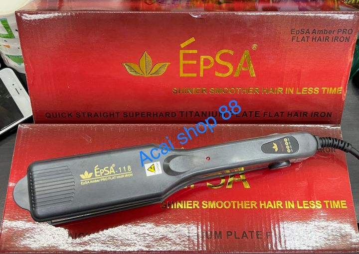 epsa amber pro flat hair iron titanium epsa 118 salon use 160 to 220heat temperature Lazada PH