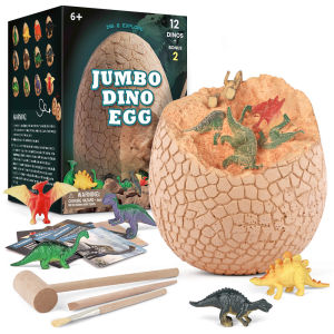Dino Egg Dig Kit Dinosaur Eggs Dig Kits 12 Dinosaur Excavation Kits with 12 Unique Dinosaur Toys Dino Egg Kit for Kids Easter Party Archaeology Paleontology Educational Science Gift