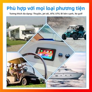 Máy Nghe Nhạc Đa Phương Tiện 8 Inch Chống Nước IPX6 Với CarPlay Không Dây Android Auto Dành Cho Xe ATV Ô Tô Thuyền Xe Máy - Máy Nghe Nhạc GPS MP3