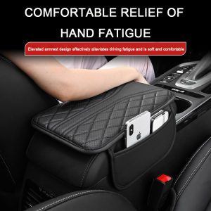 1pcs Universal Leather breathable Car Armrest Pad Covers Car Center Console Seat Box Protection Cushion for Nissan Livina Sentra Skyline n16 R34 X Trail Teera Navara Kick 