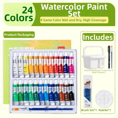 deli | Non-Toxic Beginner & Student Art Watercolor Paint Set