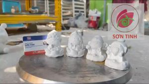 Tô Tượng Thạch Cao không màu Như Lai Quan Âm Nguyệt Lão Thần Tài Phong Thủy May Mắn