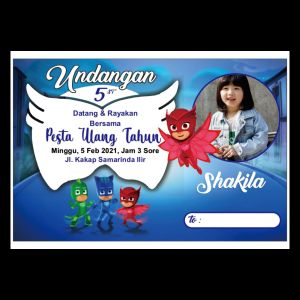 100 pcs dan 50 pcs undangan ultah anak