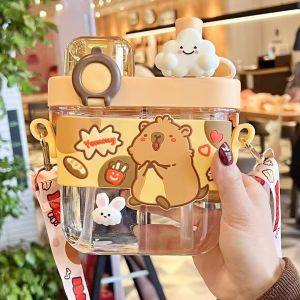 MOLORE | Cute Dual Chamber Straw Cup for Students and Children