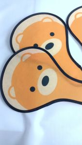 พัดสปริง พัดพับได้ ลายหมีส้ม น่ารักสีสันสดใส