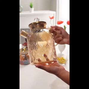 Teapot Borosilicate Glass Aesthetic/Pitcher/Water Jug/Kettle Minum Teh/Teko Kaca Tahan Panas dan Dingin Sora Diamond