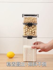 Air Tight Stackable Food Container/ Transparent Grains Ingredients Storage Box/Bekas Rempah Kedap Udara/Bekas Makanan密封罐