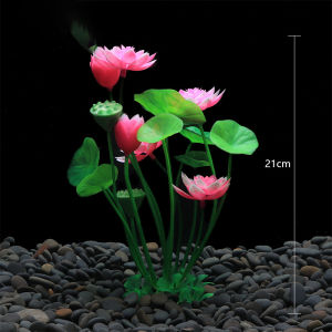 Artificial Lotus Plants for Aquarium Fish Tank Decorative Water Grass Aquatic Landscaping Simulated Flower Plant Supplies