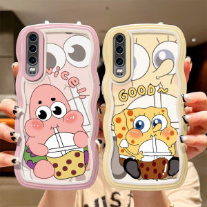 For Huawei P30pro Phone Case Cartoon Funny Vog-Aloo Silicone Girls HW P30pr0 Protective Case ELE-AL00 Cute SpongeBob Huaweip3o Japanese and Korean Students Soft Case