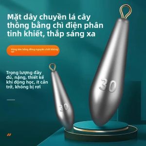 Phụ Kiện Câu Cá: Chì Câu Dạng Đạn Thả Sâu Trọng Lượng 10g-100g Dùng Cho Câu Cá Ở Vùng Nước Sâu