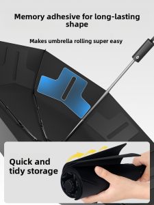 Automatic Folding Umbrella Large Size Reinforced Storm Proof Memory Patch School Specialty No Folding Required Heavy Duty
