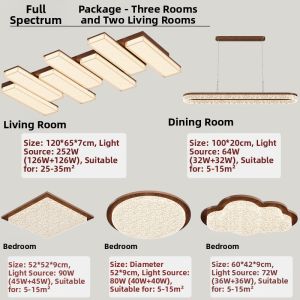 MR.LAMP | Antique Style Italian Luxury Walnut Light Full Spectrum Eye Protection Creative Ceiling Light