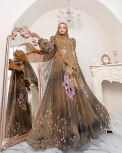 (9) ALAWIYAH HAURA  Baju Set Dress 2 In 1 Babydoll Haura Set by Alawiyah Syari.