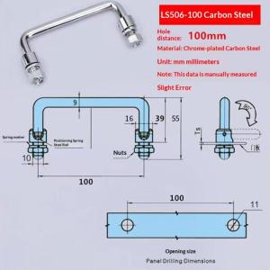 ⑥ Metal Drawer Handle Carbon Steel Folding U-Shaped Mechanical Doorway Door Pulls Cabinet Furniture Handle Hardware Parts