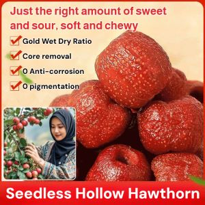 Seedless Hollow Hawthorn Sugar-Free No-Additives Chinese Specialty Healthy Dry Fruit