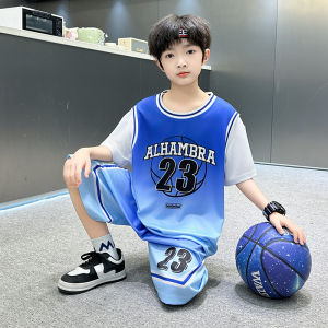 Bộ Đồng Phục Bóng Rổ Trẻ Em Mùa Hè Nhanh Khô Thường Ngày Quần Áo Thể Thao Thoáng Khí Cho Bé Trai