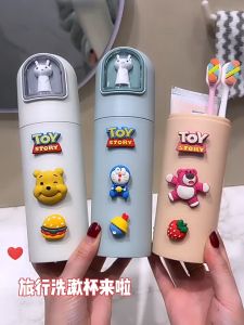 พร้อมส่ง กระบอกเก็บภาชนะ ที่เก็บแปรงสีฟันและยาสีฟันและอื่นๆ รูปทรงน่ารัก ดีไซน์สวยน่าใช้งาน แบบพกพาสําหรับเดินทาง พลาสติกหนาแข็งแรง louts mall