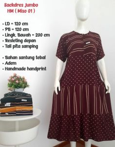 DASTER KEKINIAN SACKDRESS JUMBO MISO 01 ADEM HALUS LEMBUT MURAH BISA BAYAR DI TEMPAT.
