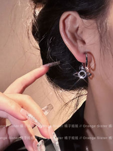 Super Shiny Full Drill Zircon Three-In-One Silver Ring Saturn Earrings Classic Versatile Double-Wear Fashion Jewelry Accessories